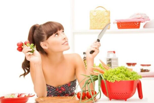 تهیه سبزیجات برای کاهش وزن در خانه